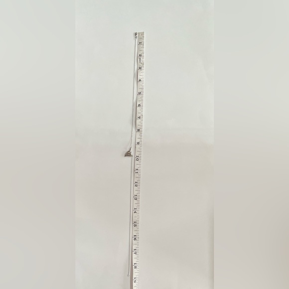 Solid 14K White Gold Hook Heart Hooked on Love Natural Diamond Necklace - Picture 15 of 15